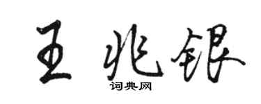 骆恒光王兆银行书个性签名怎么写