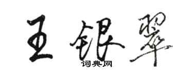 骆恒光王银翠行书个性签名怎么写