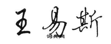 骆恒光王易斯行书个性签名怎么写