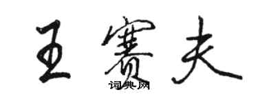 骆恒光王赛夫行书个性签名怎么写