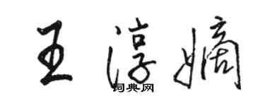 骆恒光王淳嫡行书个性签名怎么写