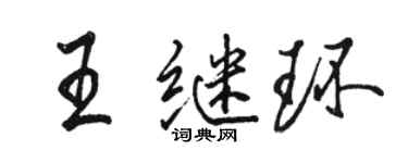 骆恒光王继环行书个性签名怎么写
