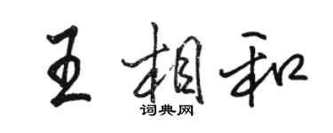 骆恒光王相和行书个性签名怎么写