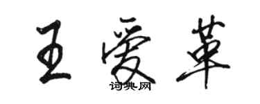 骆恒光王爱革行书个性签名怎么写
