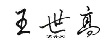 骆恒光王世高行书个性签名怎么写