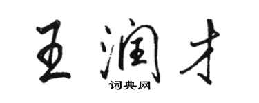 骆恒光王润才行书个性签名怎么写