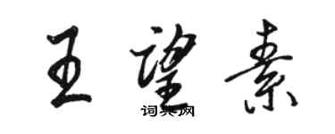 骆恒光王望素行书个性签名怎么写