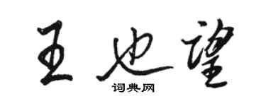 骆恒光王也望行书个性签名怎么写
