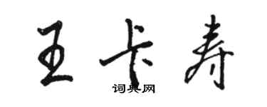 骆恒光王卡寿行书个性签名怎么写