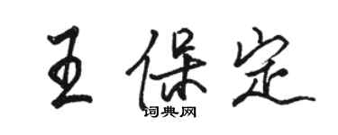 骆恒光王保定行书个性签名怎么写