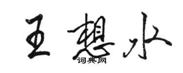 骆恒光王想水行书个性签名怎么写