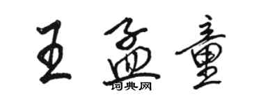 骆恒光王孟童行书个性签名怎么写