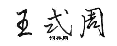 骆恒光王式周行书个性签名怎么写
