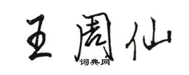 骆恒光王周仙行书个性签名怎么写