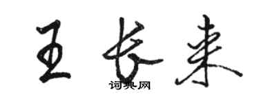 骆恒光王长来行书个性签名怎么写