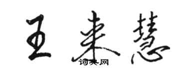 骆恒光王来慧行书个性签名怎么写