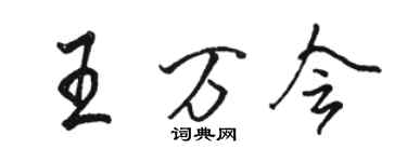 骆恒光王万会行书个性签名怎么写