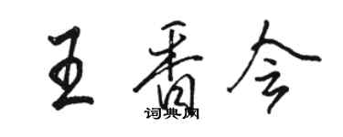 骆恒光王香会行书个性签名怎么写