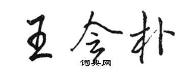 骆恒光王会朴行书个性签名怎么写