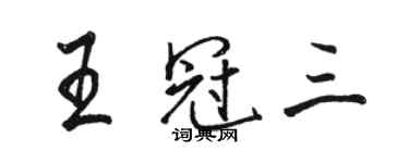 骆恒光王冠三行书个性签名怎么写