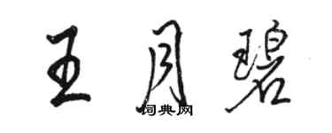 骆恒光王月碧行书个性签名怎么写