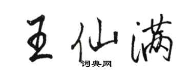 骆恒光王仙满行书个性签名怎么写