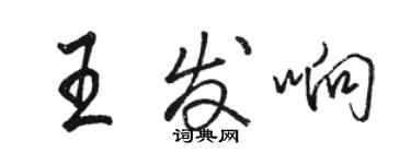 骆恒光王发响行书个性签名怎么写
