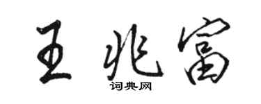 骆恒光王兆富行书个性签名怎么写