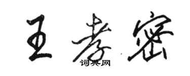骆恒光王孝密行书个性签名怎么写