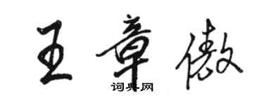 骆恒光王章傲行书个性签名怎么写