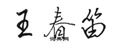 骆恒光王春笛行书个性签名怎么写