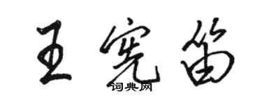 骆恒光王宪笛行书个性签名怎么写