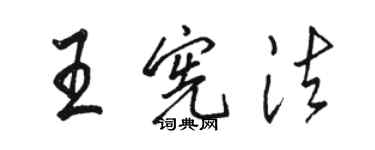 骆恒光王宪法行书个性签名怎么写