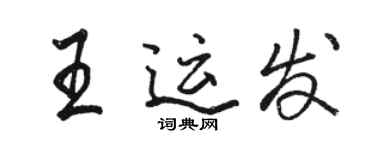 骆恒光王运发行书个性签名怎么写