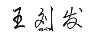 骆恒光王刘发行书个性签名怎么写