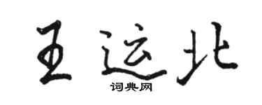 骆恒光王运北行书个性签名怎么写