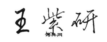 骆恒光王紫研行书个性签名怎么写