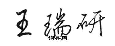 骆恒光王瑞研行书个性签名怎么写