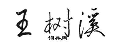 骆恒光王树溪行书个性签名怎么写