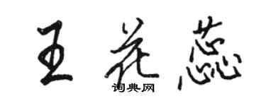 骆恒光王花蕊行书个性签名怎么写