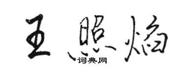 骆恒光王照焰行书个性签名怎么写