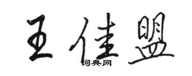 骆恒光王佳盟行书个性签名怎么写