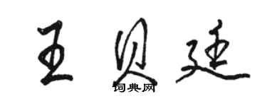 骆恒光王贝廷行书个性签名怎么写