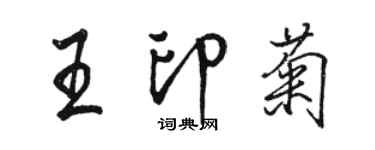 骆恒光王印菊行书个性签名怎么写