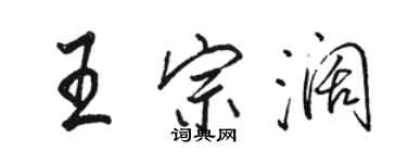 骆恒光王宗阔行书个性签名怎么写