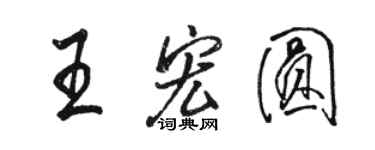骆恒光王宏圆行书个性签名怎么写