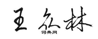 骆恒光王众林行书个性签名怎么写