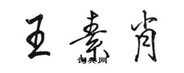 骆恒光王素肖行书个性签名怎么写