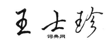 骆恒光王士珍行书个性签名怎么写