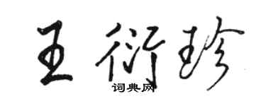 骆恒光王衍珍行书个性签名怎么写